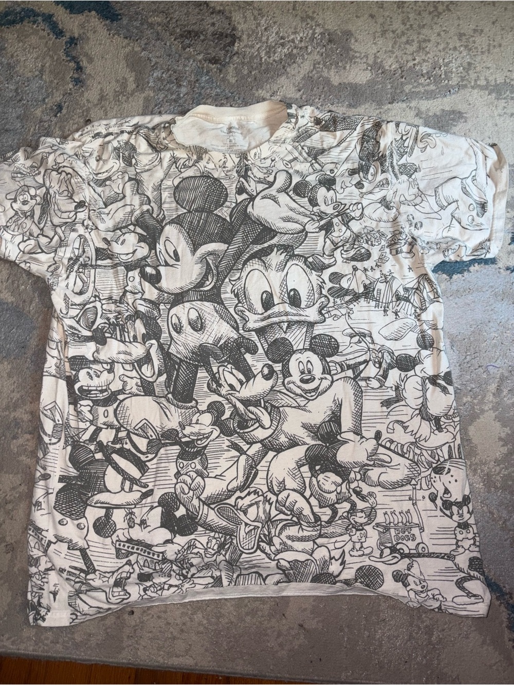 Disney Black & White Sketch Character Tee
